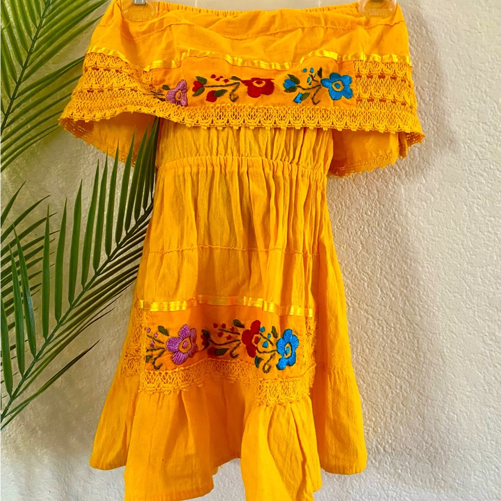 Yellow toddler girl dress